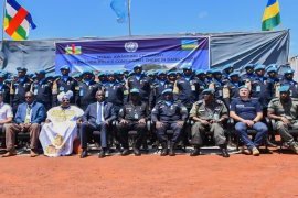 180 Rwandan Police peacekeepers in CAR awarded UN medals for outstanding service