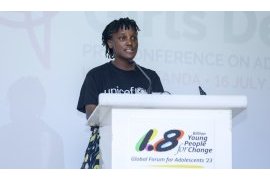 UNICEF Goodwill Ambassador Vanessa Nakate takes a stand for Adolescent girls during visit to Rwanda