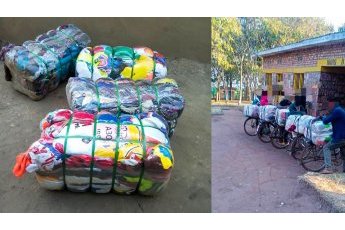 Smugglers intercepted with bales of used clothes