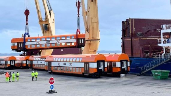 First double-deck coaches arrive in Tanzania for Standard Gauge Railway