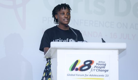 UNICEF Goodwill Ambassador Vanessa Nakate takes a stand for Adolescent girls during visit to Rwanda