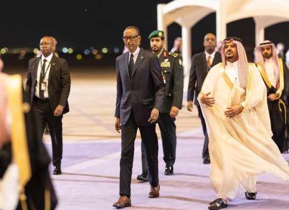 Kagame in Riyadh for the inaugural Saudi-African Summit