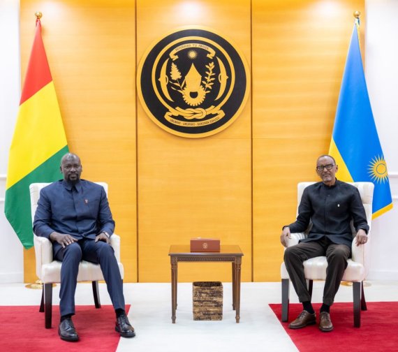 Kagame holds talks with Mamadi Doumbouya of Guinea